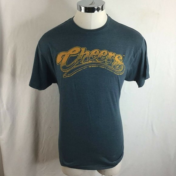 Cheers Classic Logo 1982 TV Retro Vintage Mens Blue T-Shirt Size XL - Picture 1 of 9